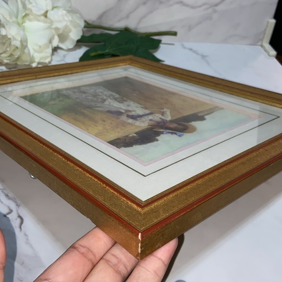Print Of A Young Woman At A Landfill Collecting Flowers in Gold Tone Frame - Picture 11 of 17